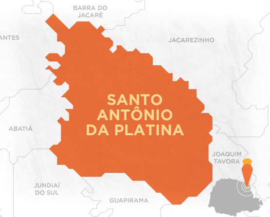 Mapa Santo Antônio da Platina