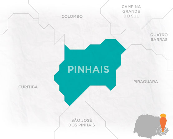 Mapa Pinhais