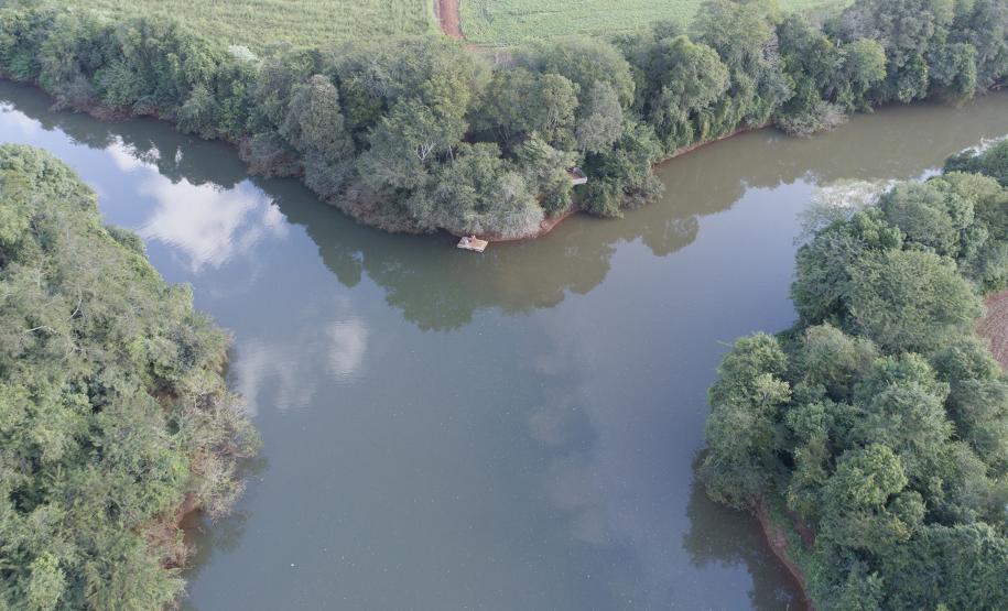 Foz do Rio Marrecas no Rio Chopim