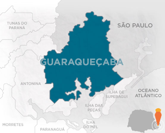 Mapa de Guaraqueçaba