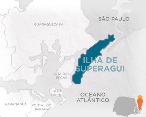Mapa da Ilha de Superagui