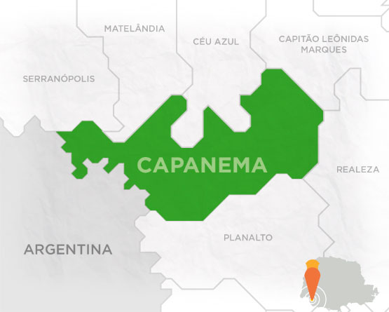 Mapa Capanema