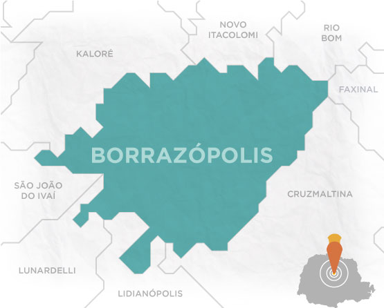 Mapa Borrazópolis