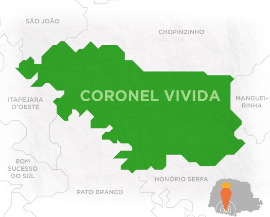 Mapa Coronel Vivida