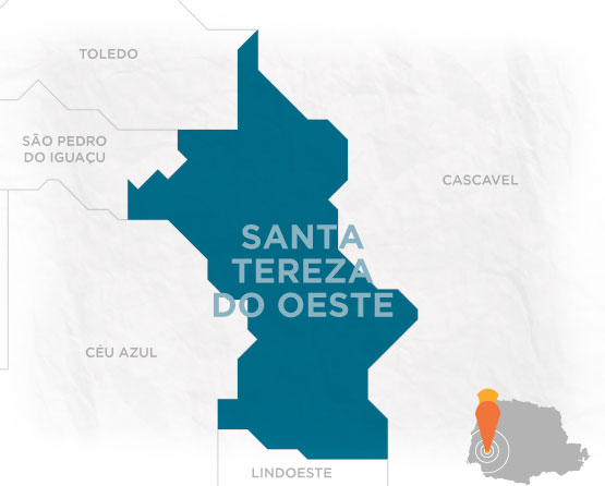 Mapa Santa Tereza do Oeste