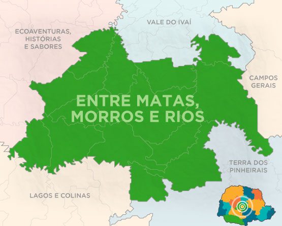 Mapa Entre Matas, Morros e Rios