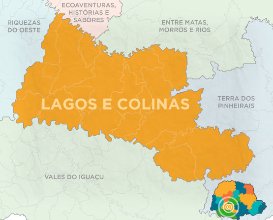 Mapa Lagos e Colinas