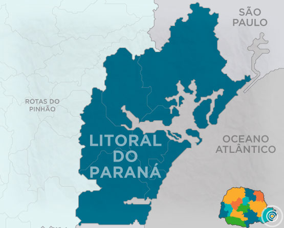 Mapa Litoral do Paraná