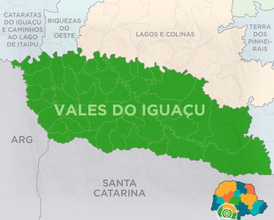 Mapa Vales do Iguaçu
