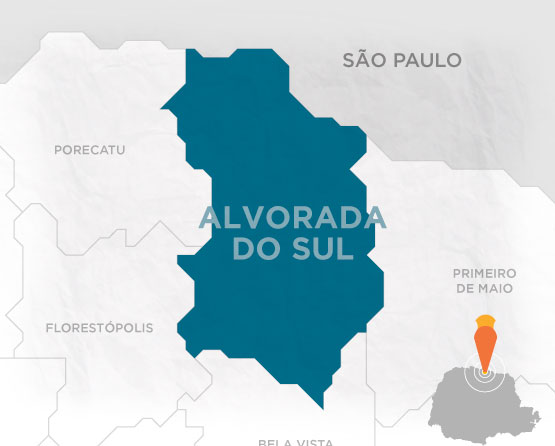 Mapa Alvorada do Sul