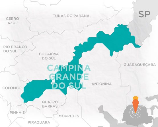 Mapa Campina Grande do Sul