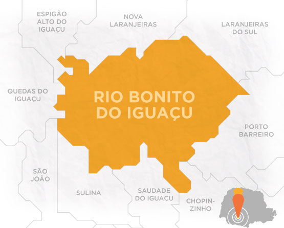 Mapa Rio Bonito do Iguaçu