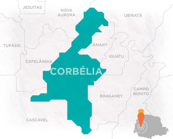 Mapa Corbélia