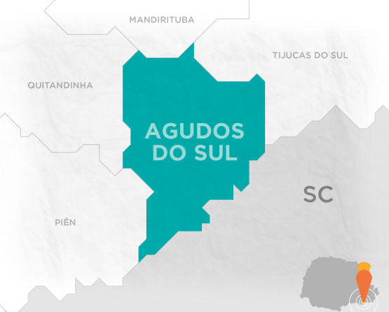 Mapa Agudos do Sul