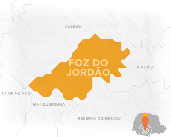Mapa Foz do Jordão