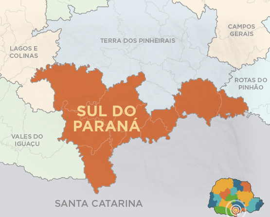 Mapa Sul do Paraná