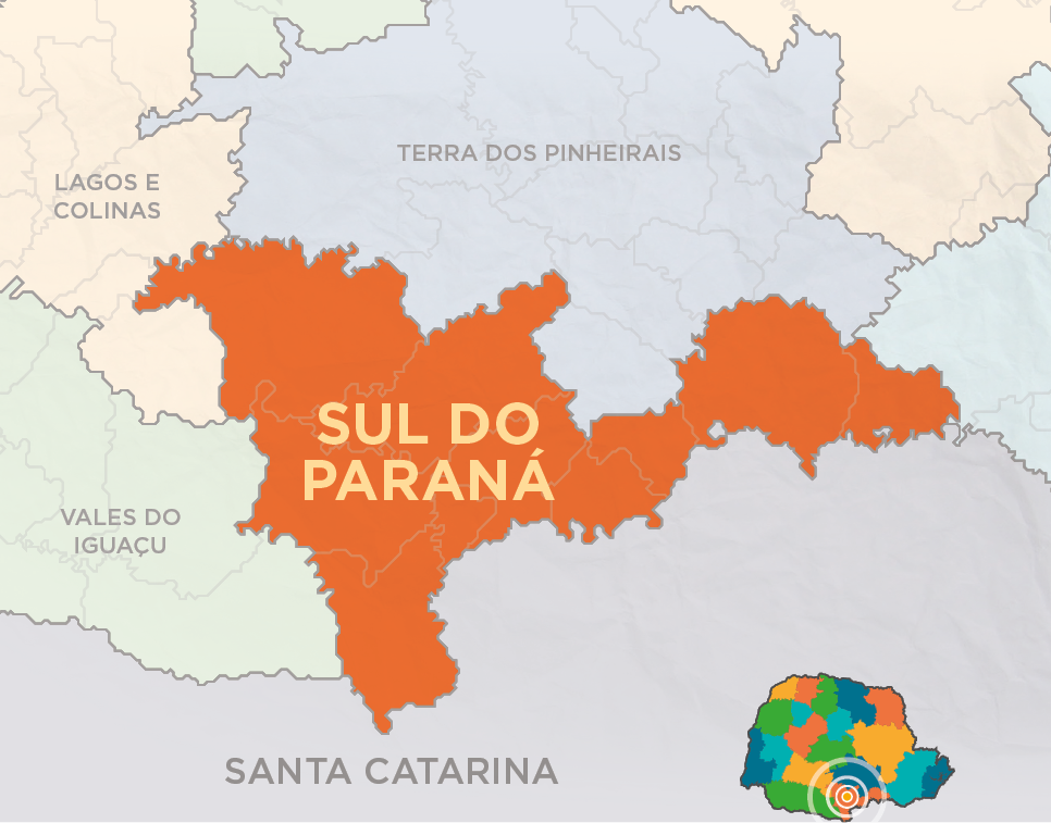 mapa região