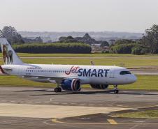 notícias - Curitiba recebe primeiro voo direto de Santiago, no Chile, da companhia JetSmart