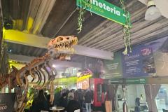 Teatro dinossauros no trem