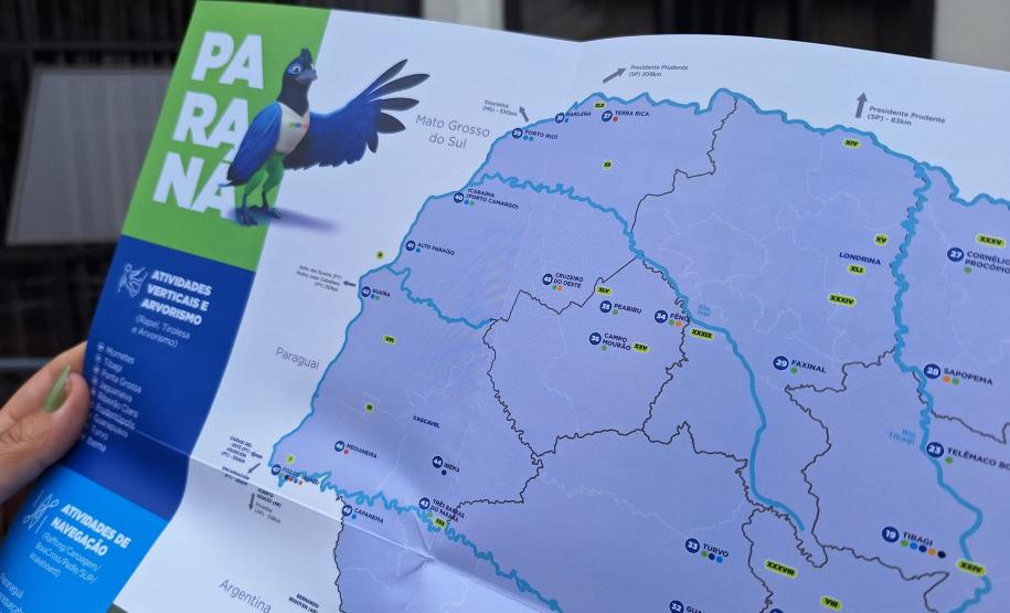 Governo do Paraná divulga mapas com atrativos sobre turismo náutico e ecoturismo