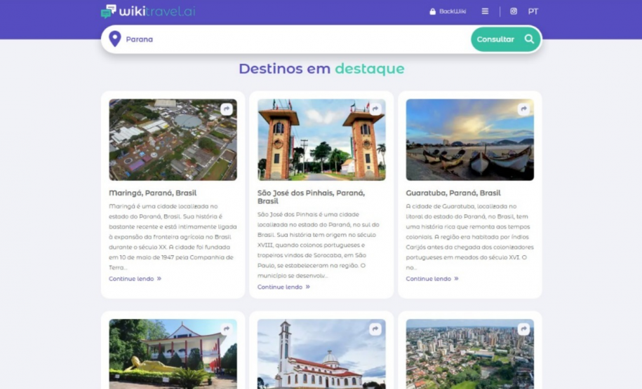 Ferramenta criada no Paraná é uma das apostas para a promoção do turismo do estado